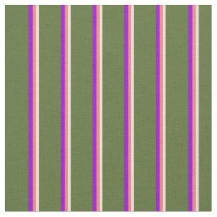 Tissu Beige, Saumon, Violet foncé et Vert olive foncé