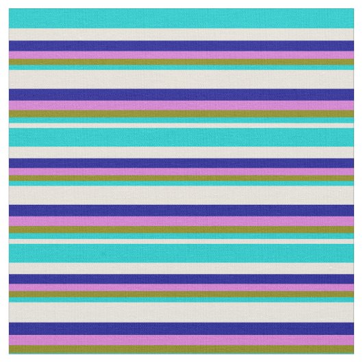 Tissu Beige, Turquoise foncé, Vert, Orchidée et Bleu fon (Fermer)