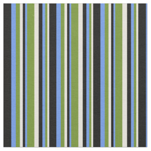 Tissu Beige, vert, bleu Cornflower et noir