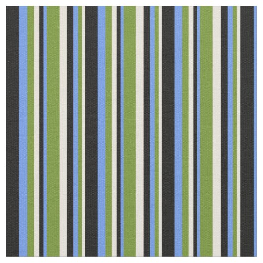 Tissu Beige, vert, bleu Cornflower et noir (Fermer)