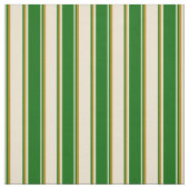 Tissu Beige, vert foncé et or foncé (Échantillon)