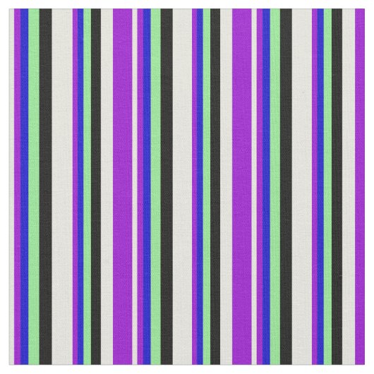 Tissu Beige, Violet foncé, Bleu, Vert clair et Noir (Fermer)