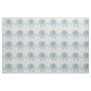 Tissu Bel éléphant de bleus layette