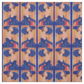 Tissu Belle année 1950 en bleu (Échantillon)