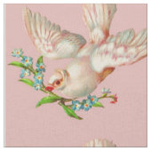 Tissu belle colombe blanche avec sprig dans la bouche (Fermer)