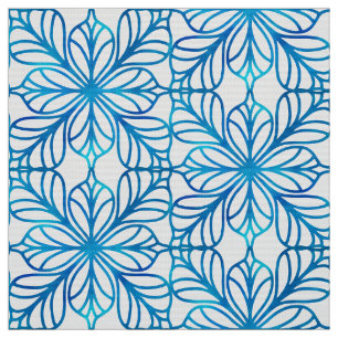Tissu Belle et classique indigo bleu et blanc motif