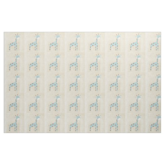 Tissu Belle girafe de bleus layette (Yard)