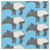 Tissu Belle illustration de tapir de dessin animé (Fermer)