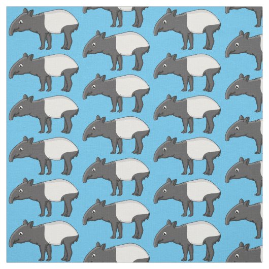 Tissu Belle illustration de tapir de dessin animé (Échantillon)