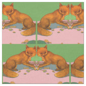 Tissu belle impression de renard (Fermer)