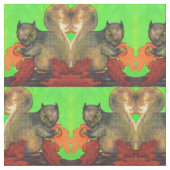 Tissu belle impression d'écureuil (Fermer)