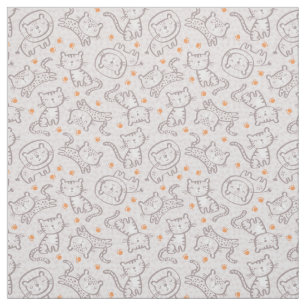 Tissu Belle ligne de démarcation Jungle Animaux avec emp