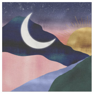 Tissu Belle Lune de la rivière des Roches Coucher de sol