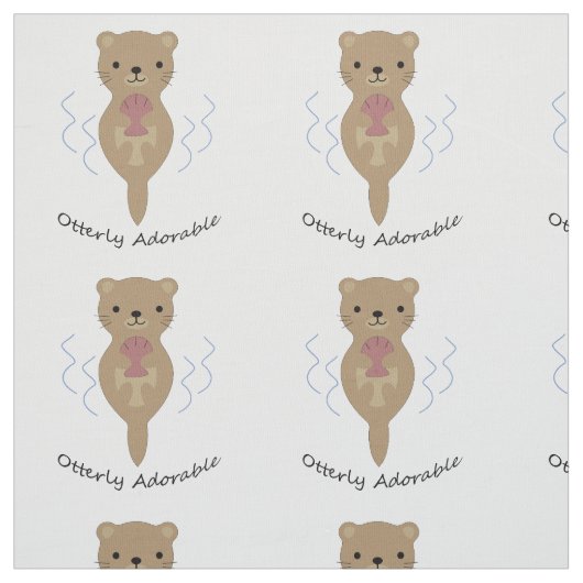 Tissu Belle Otter adorable (Échantillon)