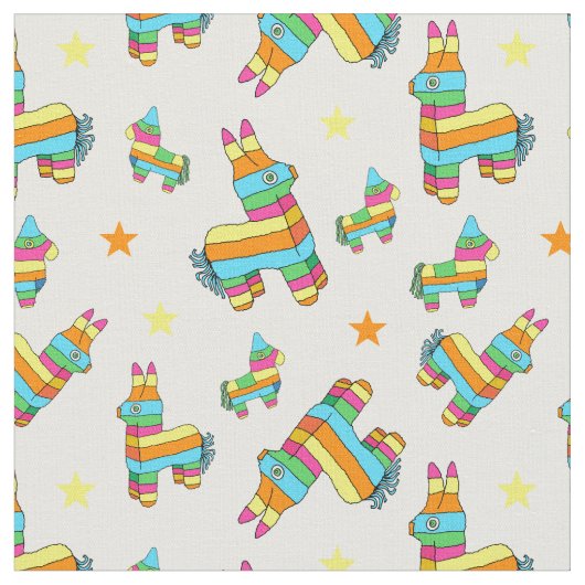 Tissu Belle Pinata ânes pour enfants blancs (Fermer)