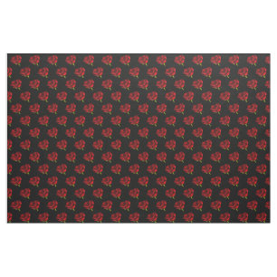 Tissu Belle rose rouge