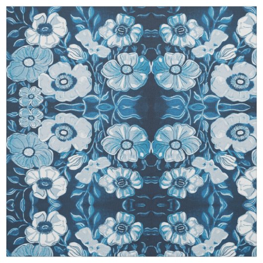 Tissu Belle toile bleue (Échantillon)