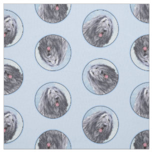 Tissu Bergamasco Sheepdog Shepherd Peinture Chien mignon