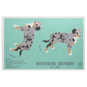 Tissu Berger australien Aussie Chien coupé et cousu