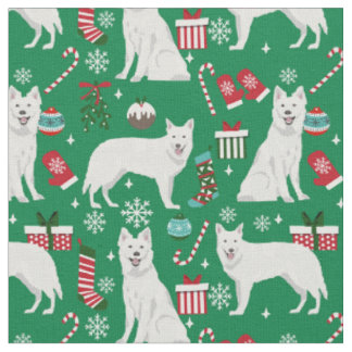 Tissu berger blanc Noël