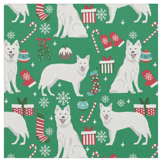Tissu berger blanc Noël (Fermer)