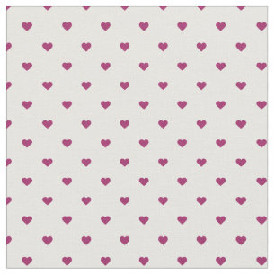 Tissu Berry Purple Polka Coeurs Dot