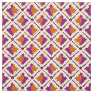 Tissu Beurre d'arachide et gelée de raisin Motif sans p