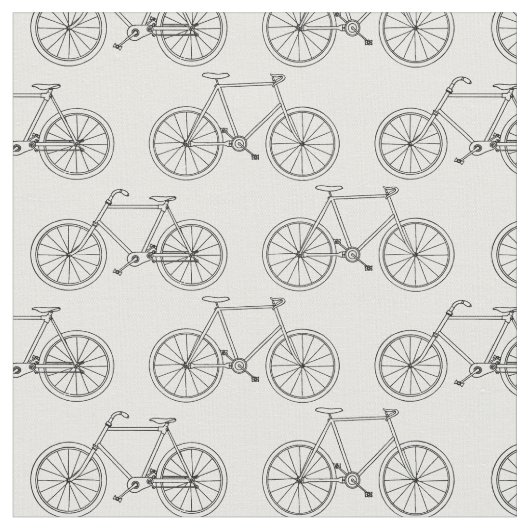 Tissu Bicyclettes illustrées Plan Motif de bicyclettes (Fermer)