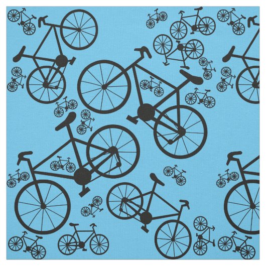 Tissu Bicyclettes noires (Échantillon)