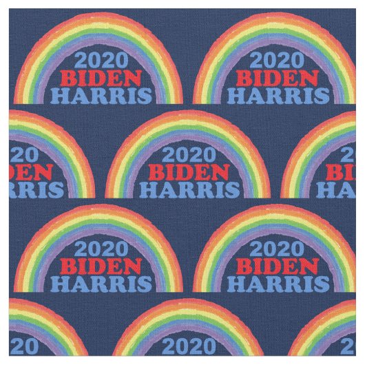 Tissu Biden Harris 2020 Rainbow (Fermer)