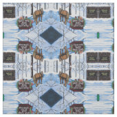 Tissu Bienvenue Noël (Échantillon)