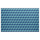 Tissu Big Blue Tropical Feuilles Fabric (Yard)