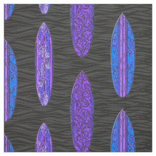 Tissu Big Wave Hawaii Vintage Surfboards Imprimer