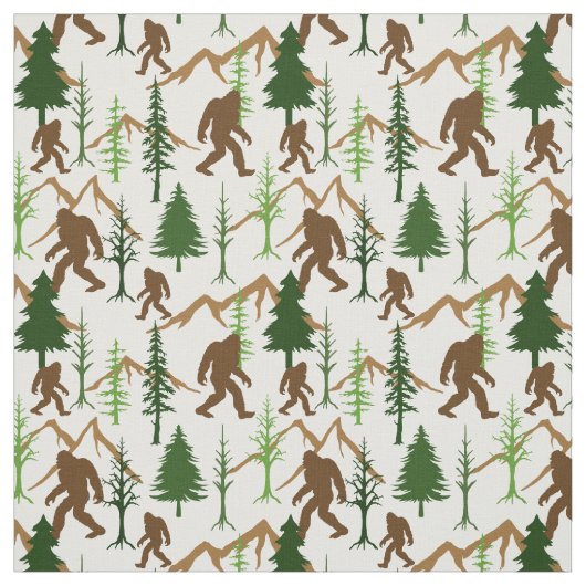 Tissu Bigfoot se cachant dans le Motif forestier (Échantillon)