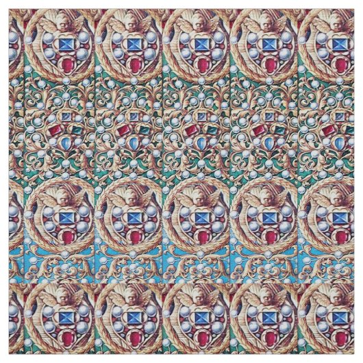 TISSU BIJOUX MINIATURES, PIERRES, PERLES, ANGES (Échantillon)