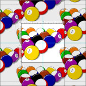 Tissu Billiard Balls (Carreau)