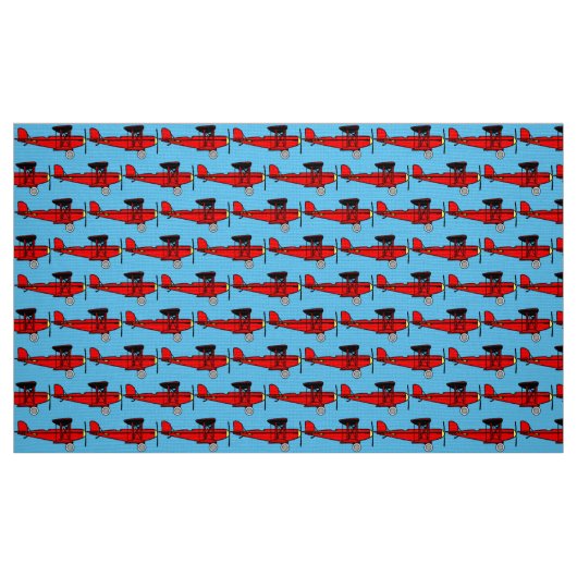 Tissu Biplane rouge (Fat Quarter)