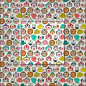 Tissu biscuits de cirque multi (Carreau)