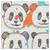 Tissu biscuits de panda (Fermer)
