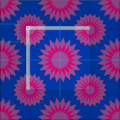 Tissu Bisexuality pride colors /blue flower pattern (Carreau)