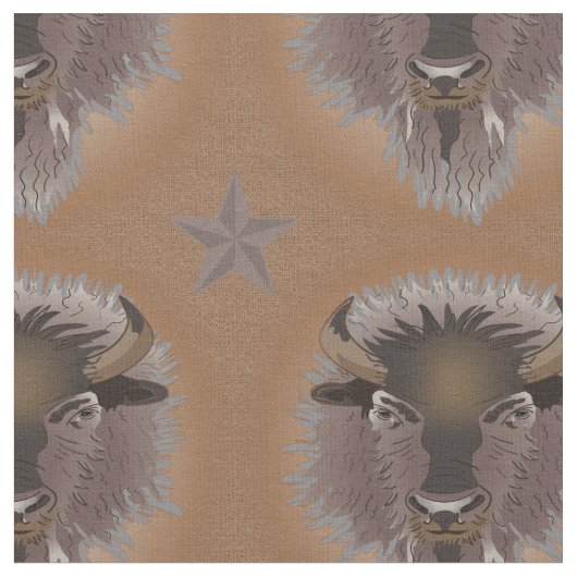 Tissu Bison rustique des plaines de l'Ouest (Fermer)