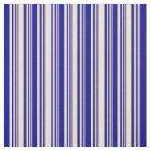 Tissu Bisque & Bleu foncé Motif des rayures (Échantillon)