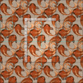 Tissu bisque de poisson paisley (Carreau)