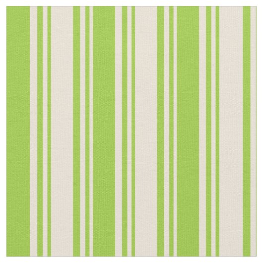 Tissu Bisque et Motif vert rayé (Fermer)