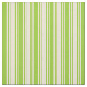 Tissu Bisque et Motif vert rayé (Échantillon)