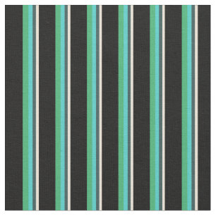 Tissu Bisque, gris ardoise, Turquoise, Vert mer & Noir