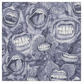 Tissu BITE ME orchidées et INDIGO rose (Fermer)