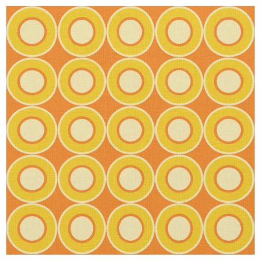 Tissu Bitétiser les beignets orange jaune avec remplissa (Fermer)