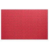 Tissu Black Angled Music Notes Motif on Red (Yard)