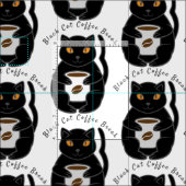 Tissu Black Cat Coffee Break Thunder_Cove (Carreau)